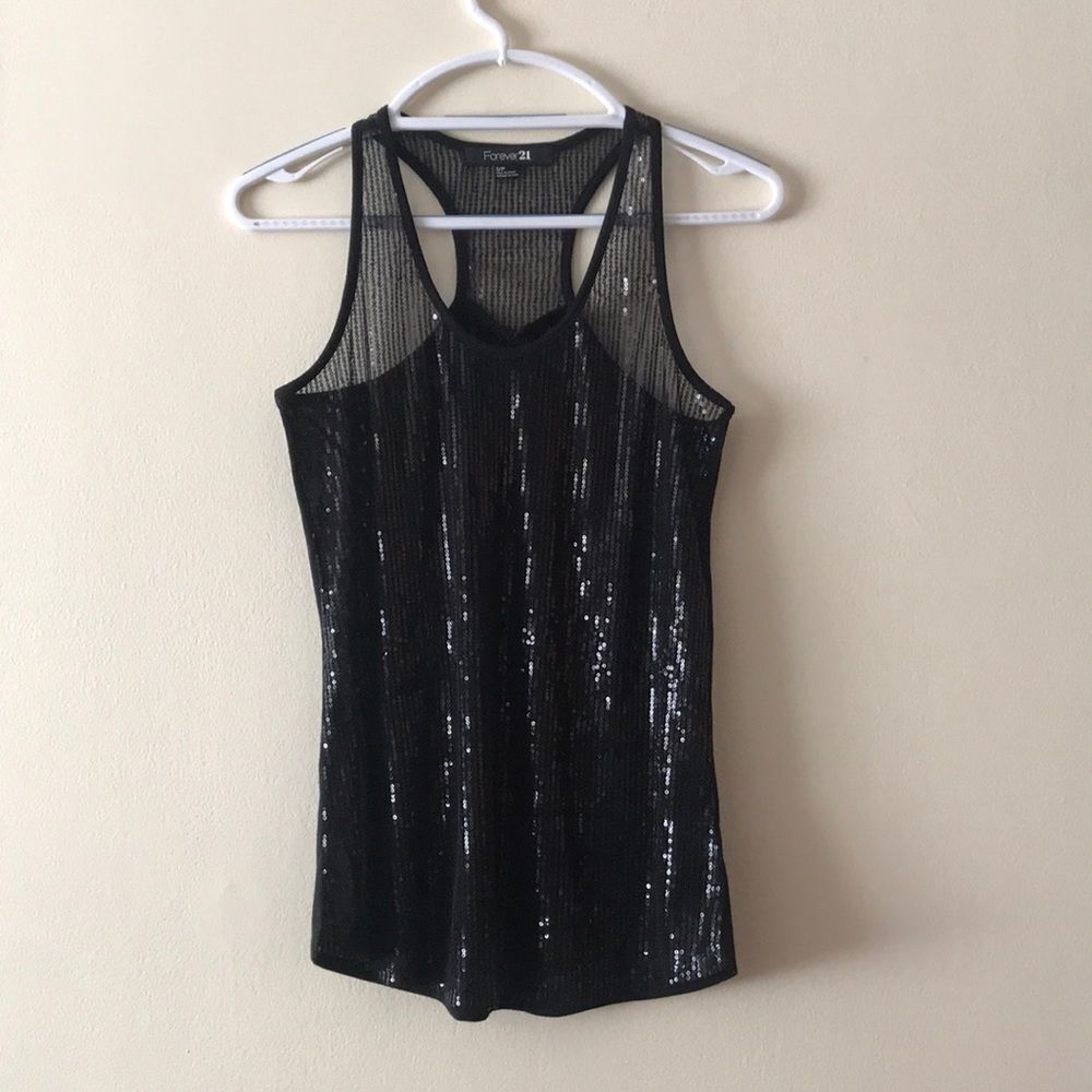 Forever 21 Sequins Tank Top Size S